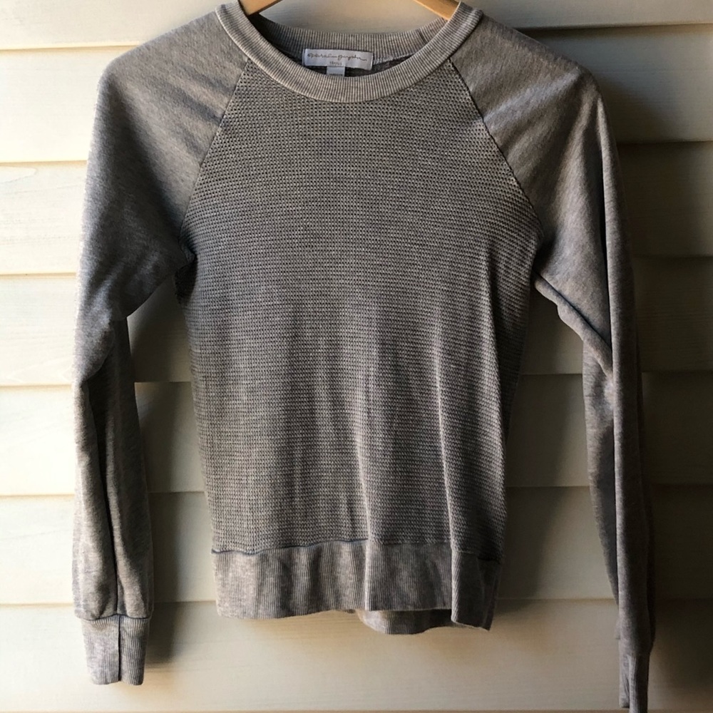 Spiritual Gangster long sleeve grey mesh top
